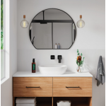 Sunrise Matte Black Round Framed Mirror Sunrise Matte Black Round Framed Mirror